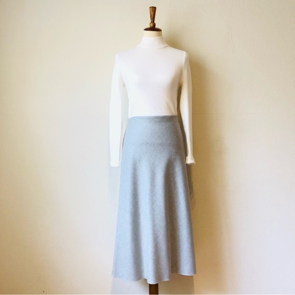 Theory Light Blue Midi Skirt